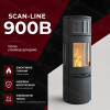 Стальная печь-камин на дровах Heta Scan-Line 900B side windows с духовкой 6,8 кВт (Steel), фото 7, 251420грн