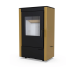 Стальная дровяная печь-камин Defro Home Viva 6.6 кВт золотой